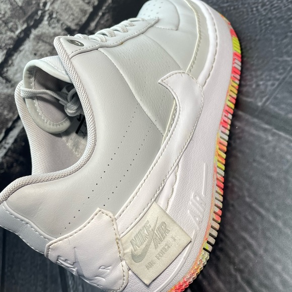 Nike Air Force 1 Jester XX Floral Print Womens 9 Platinum White AV2461-001 - Picture 8 of 16